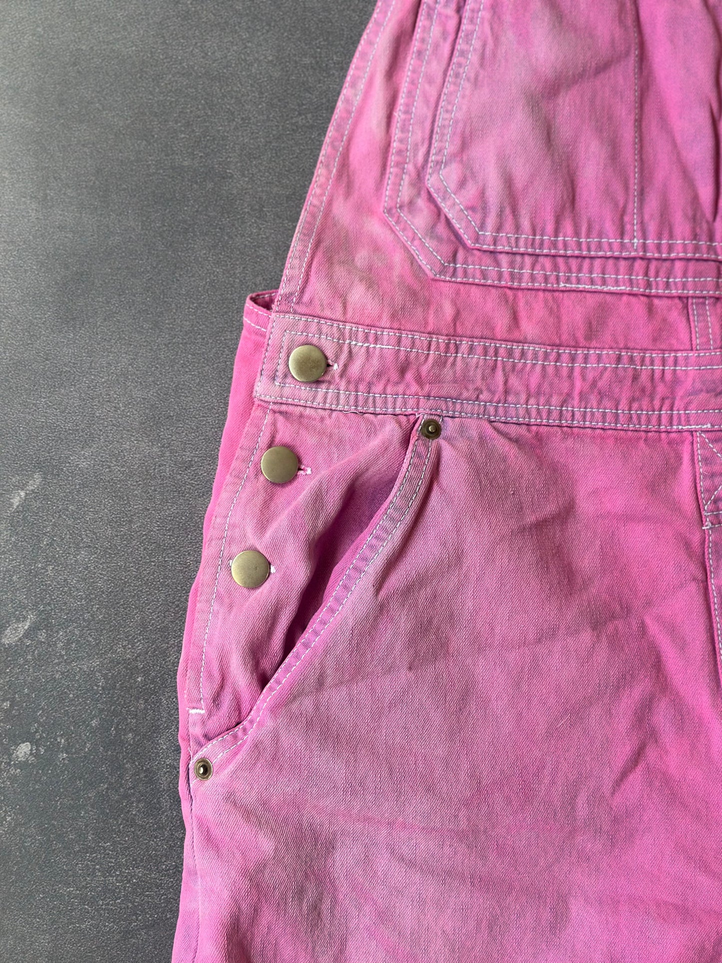Vintage Pink Overalls (shorts)