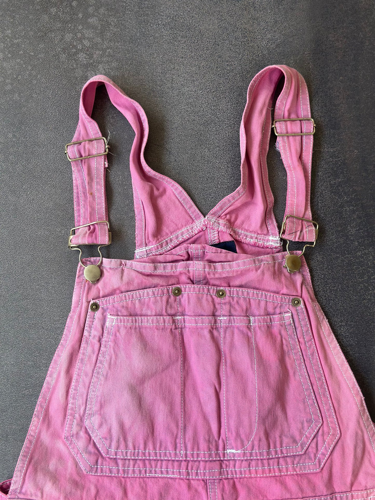 Vintage Pink Overalls (shorts)