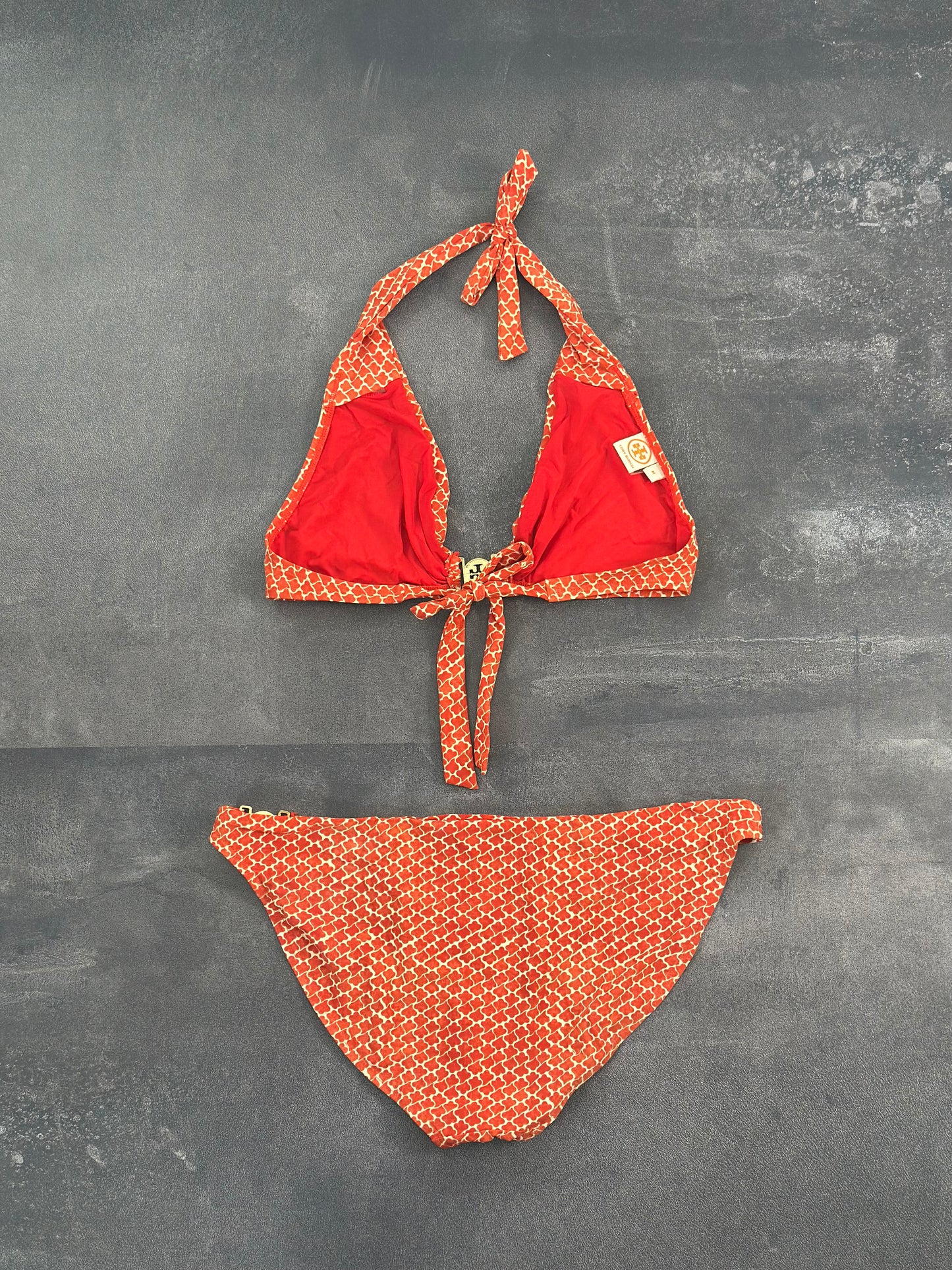 Designer Tory Burch Peach/Red Bikini