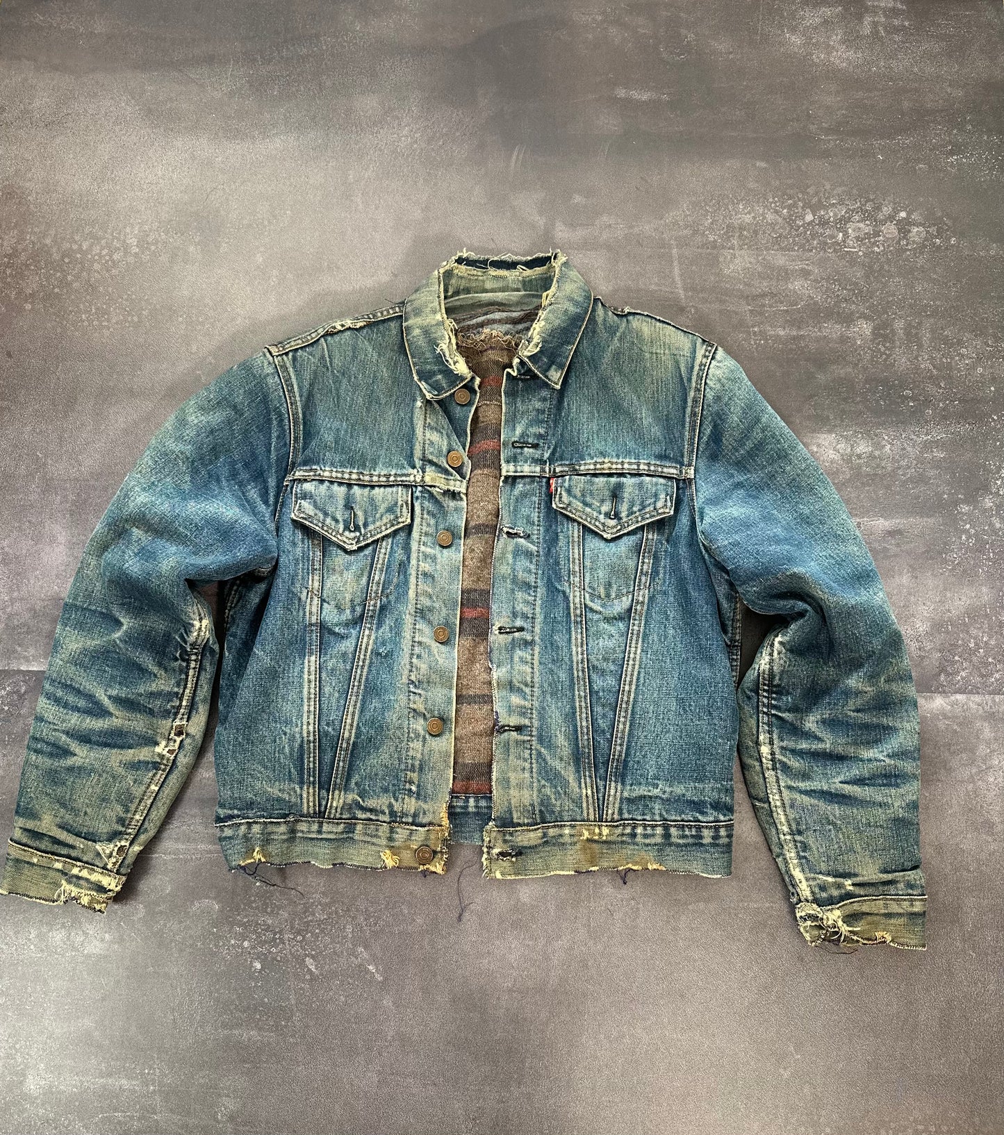 Vintage Levi's (Big E) Denim Jacket w/ custom Troy Blanket Lining