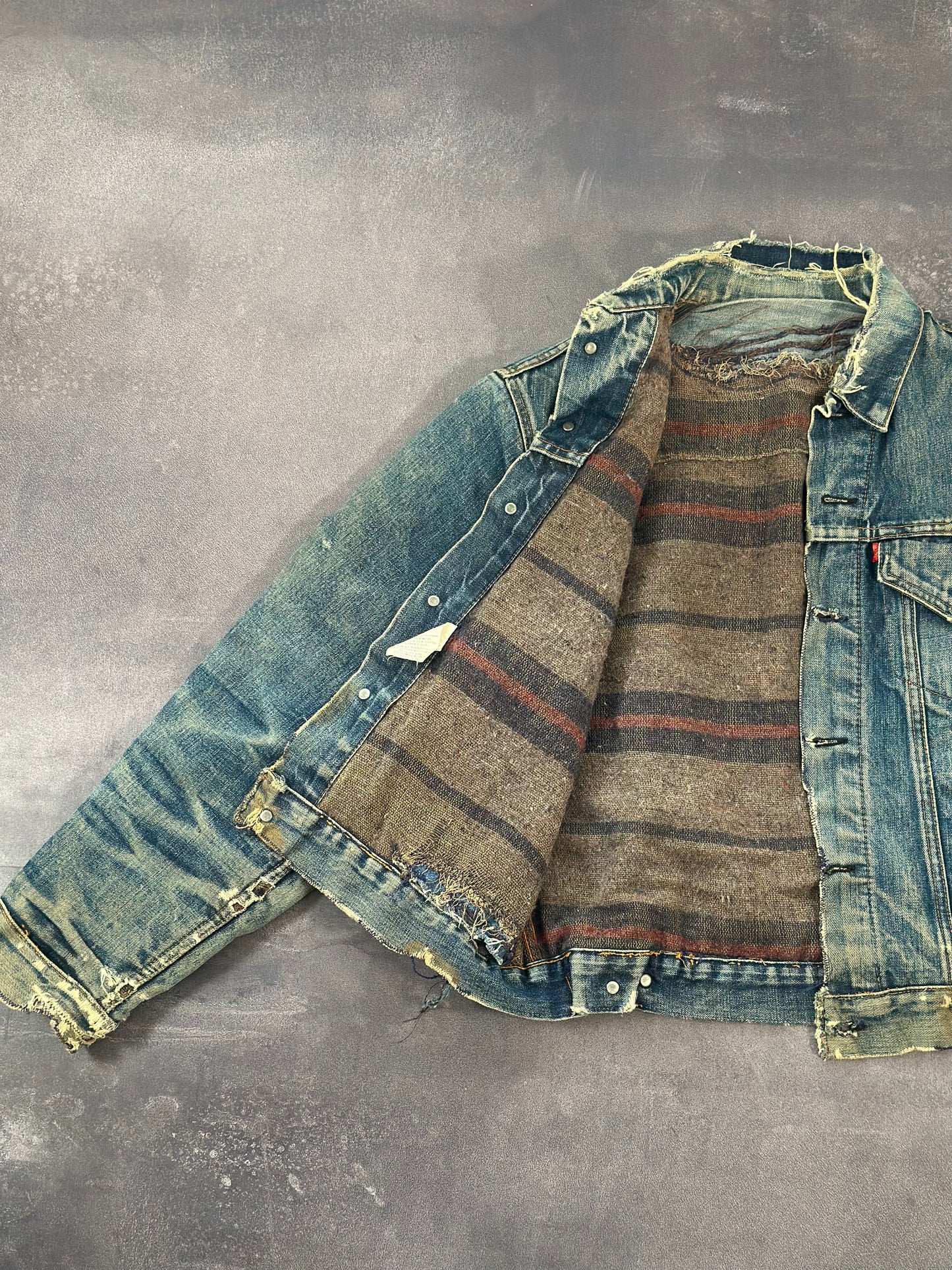 Vintage Levi's (Big E) Denim Jacket w/ custom Troy Blanket Lining
