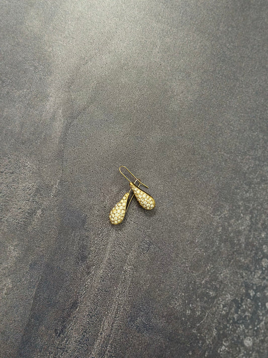 Vintage Swarovski Gold Drop Earrings