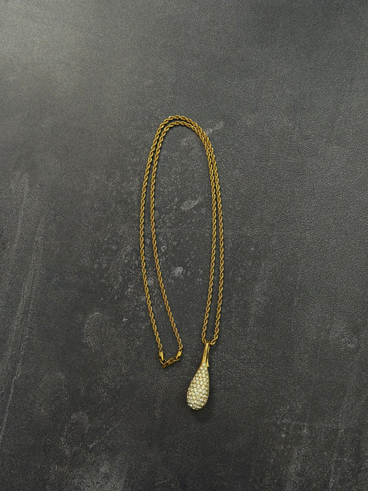 Vintage Swarovski Gold Drop Necklace