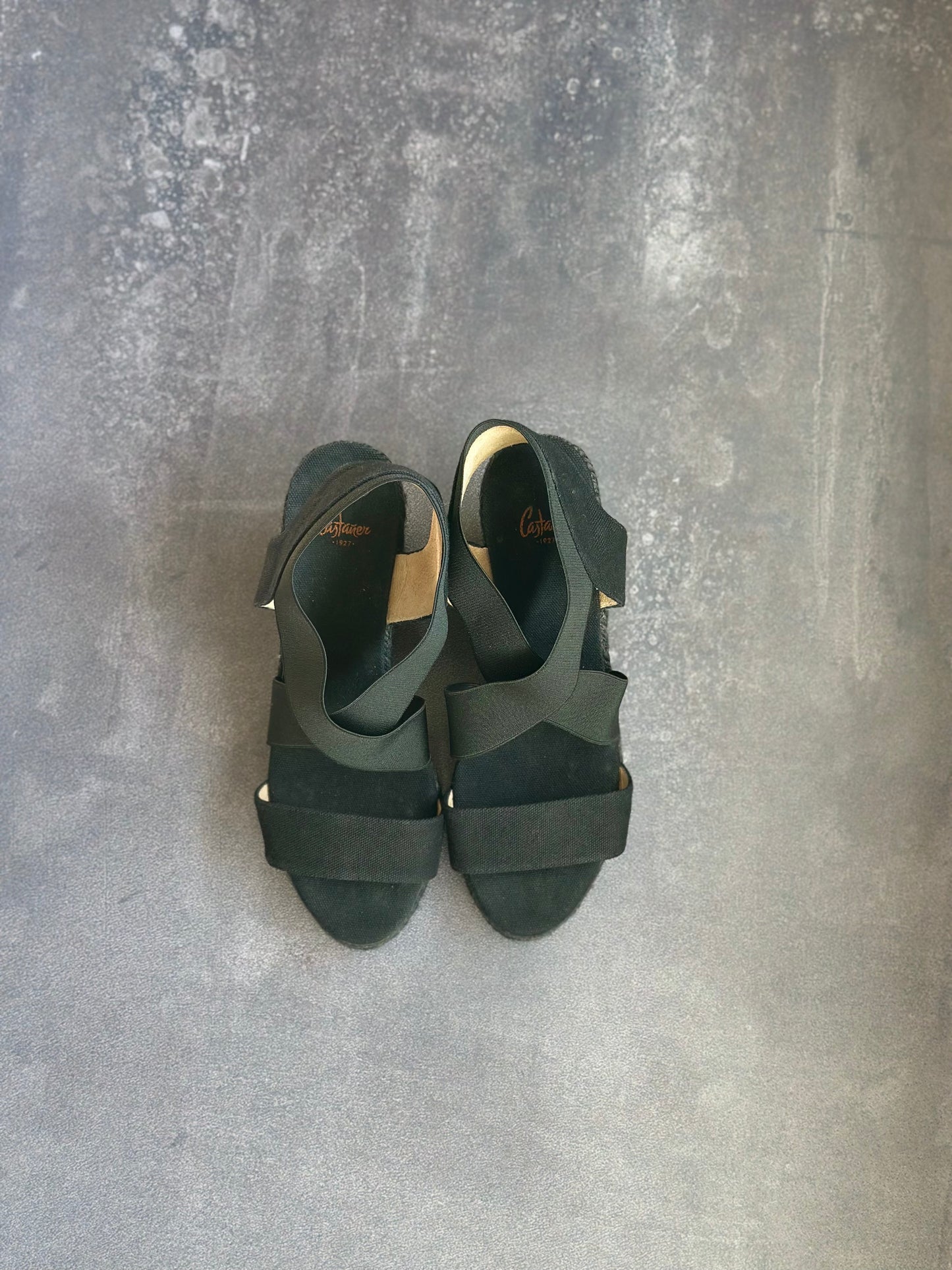 Designer Castaner Black Wedges