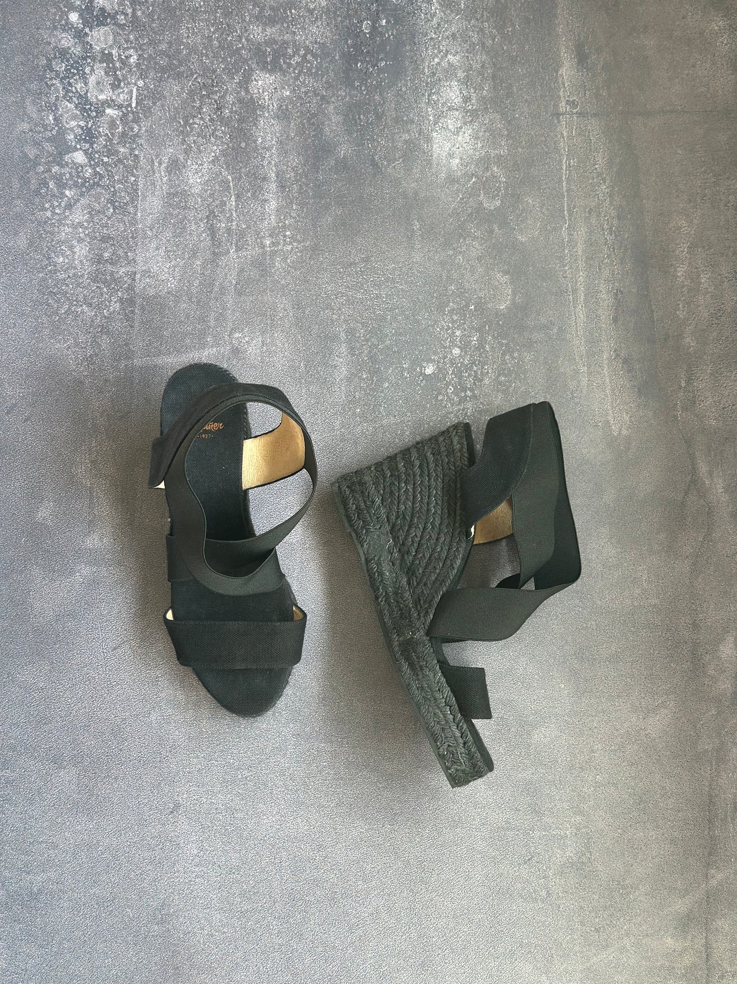 Designer Castaner Black Wedges