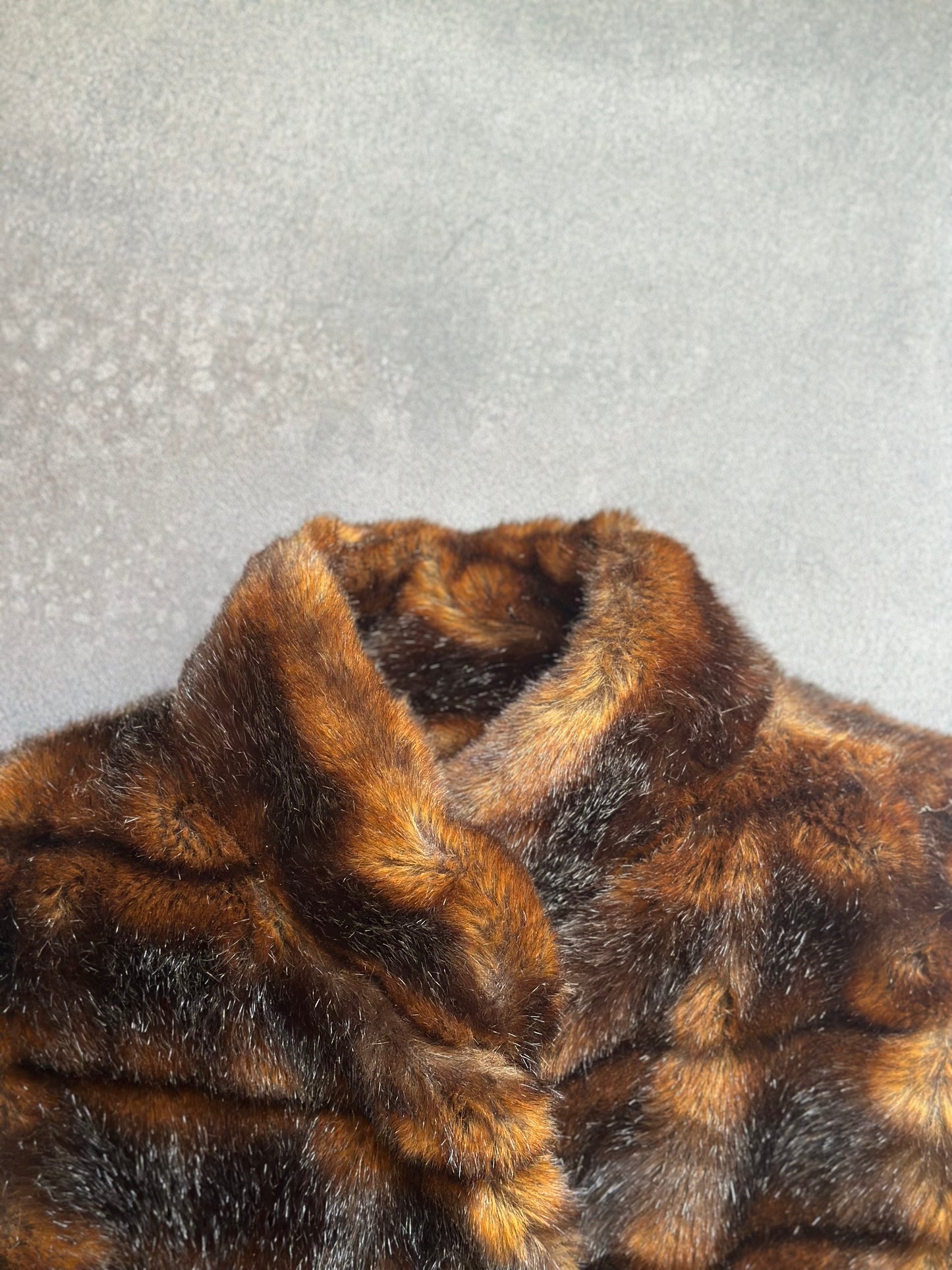 Vintage VN votre nom jeans faux fur Vest