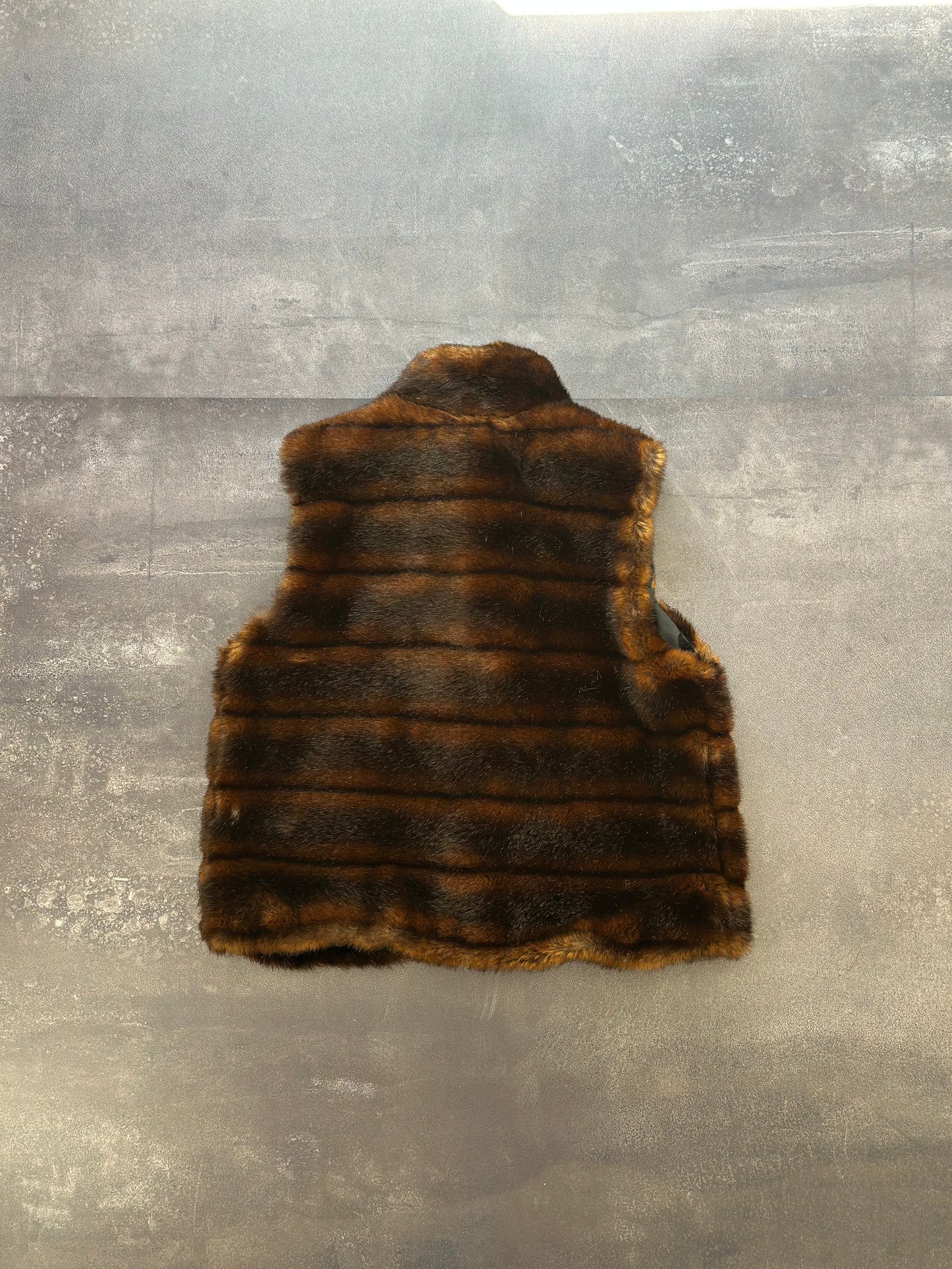Vintage VN votre nom jeans faux fur Vest