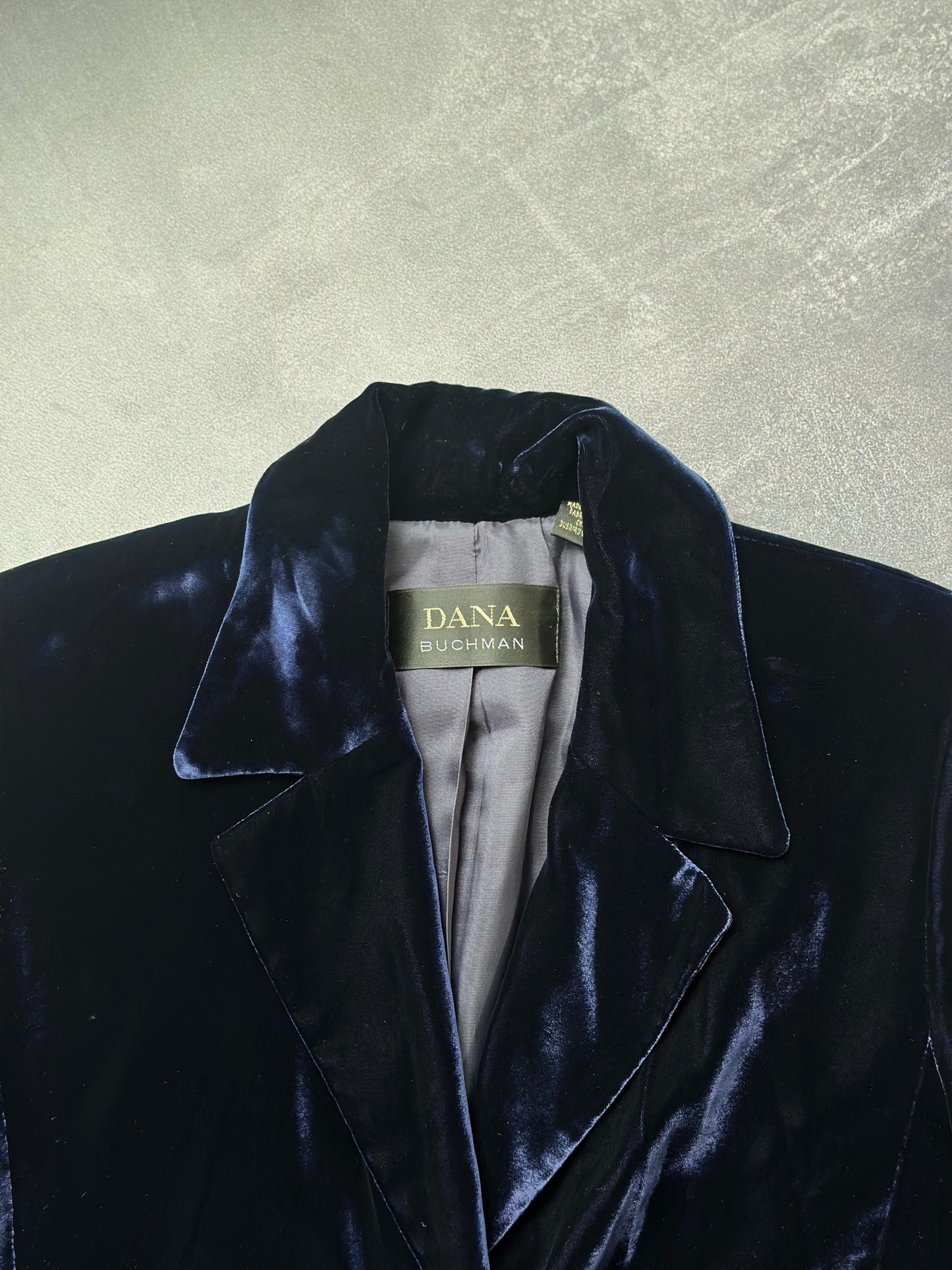 Vintage Dark Blue Velvet Dana Buchman Blazer