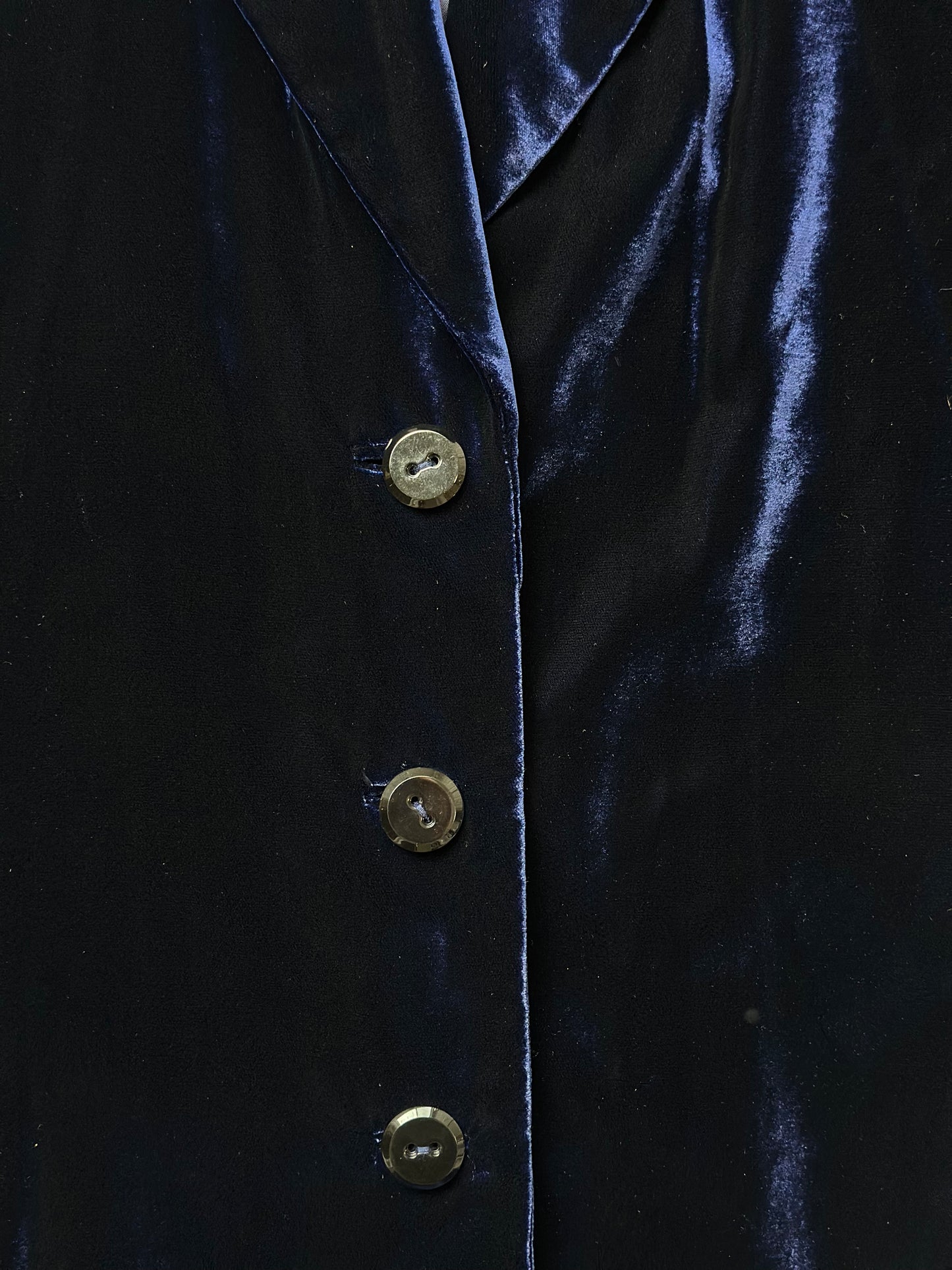 Vintage Dark Blue Velvet Dana Buchman Blazer