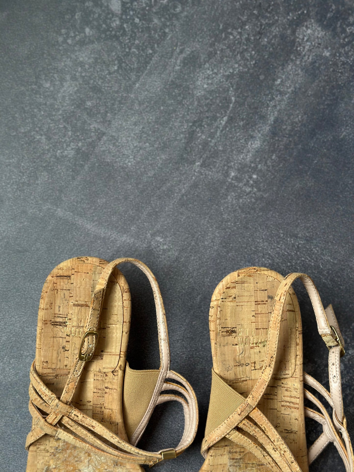 Designer Stuart Weitzman Wedges, Natural Cork