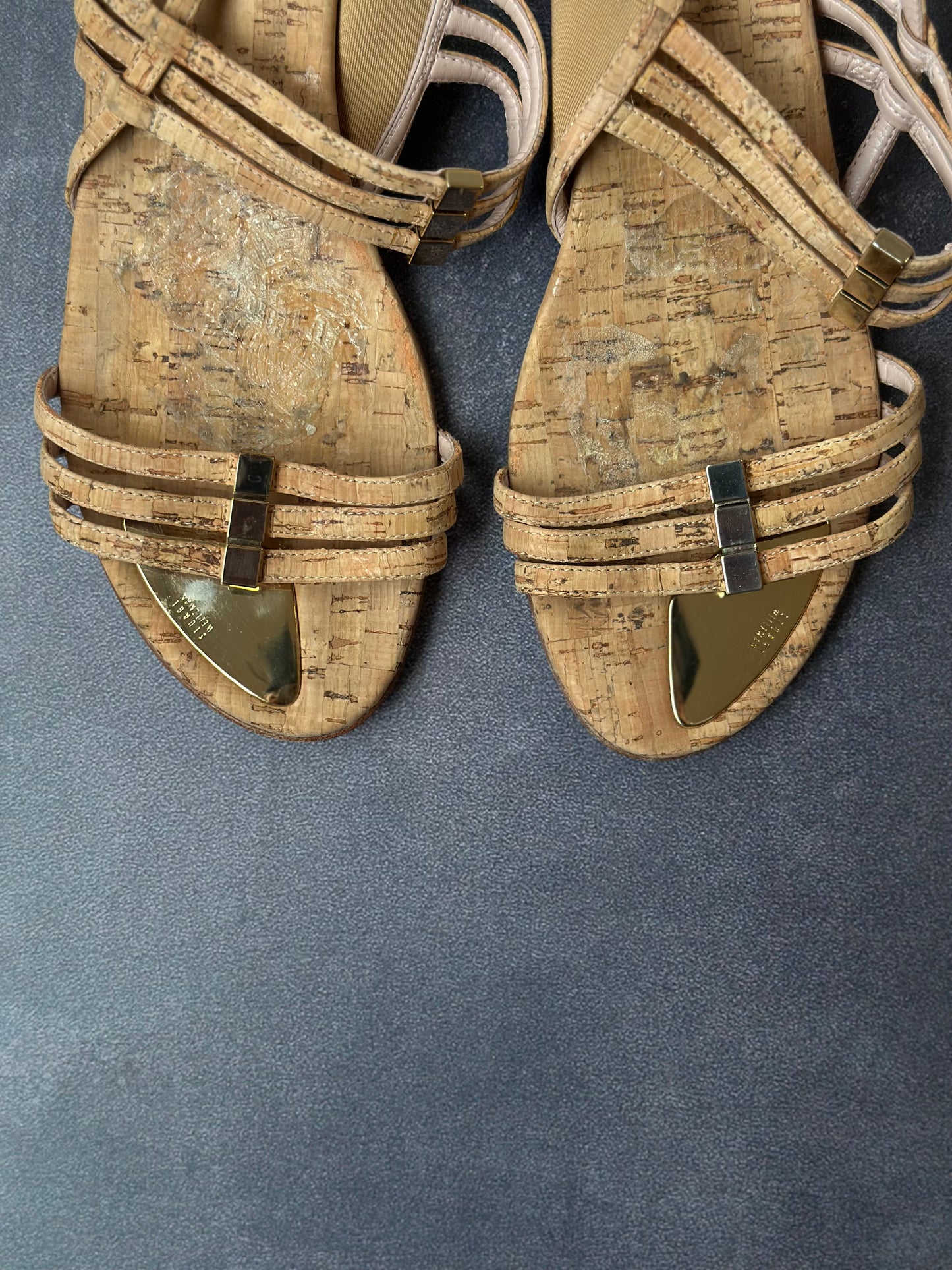 Designer Stuart Weitzman Wedges, Natural Cork