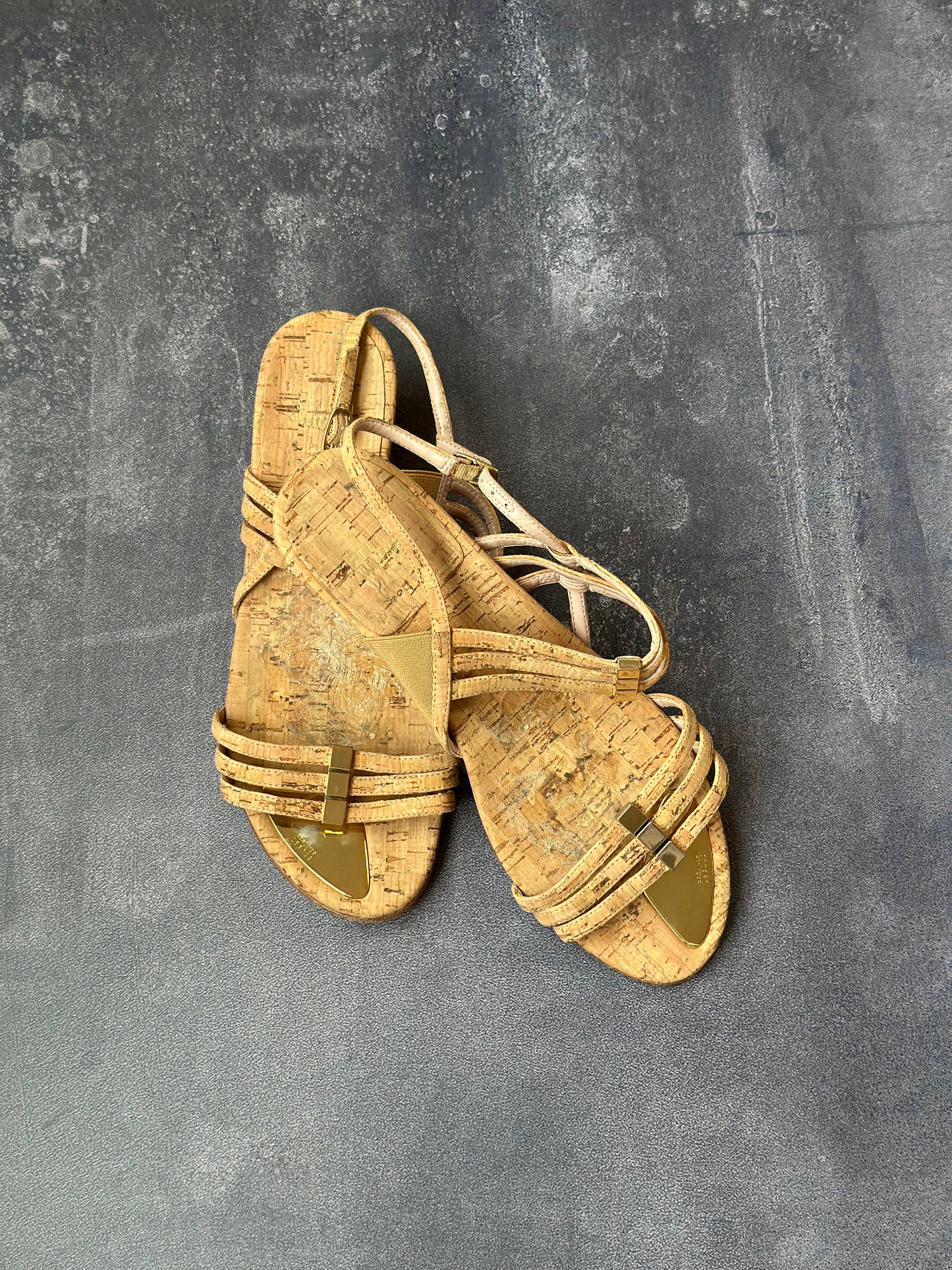 Designer Stuart Weitzman Wedges, Natural Cork