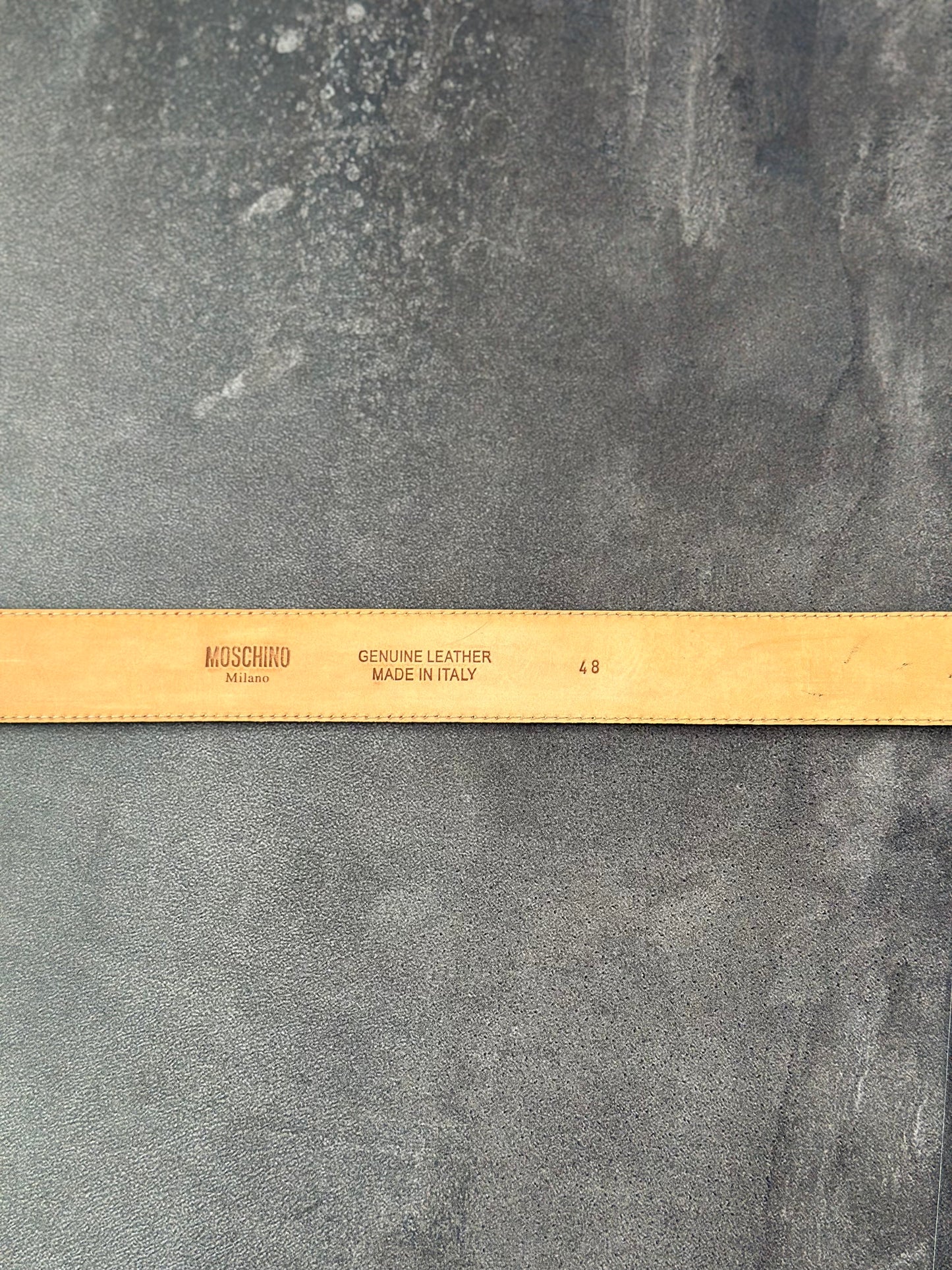 Designer Moschino Red Leather Belt