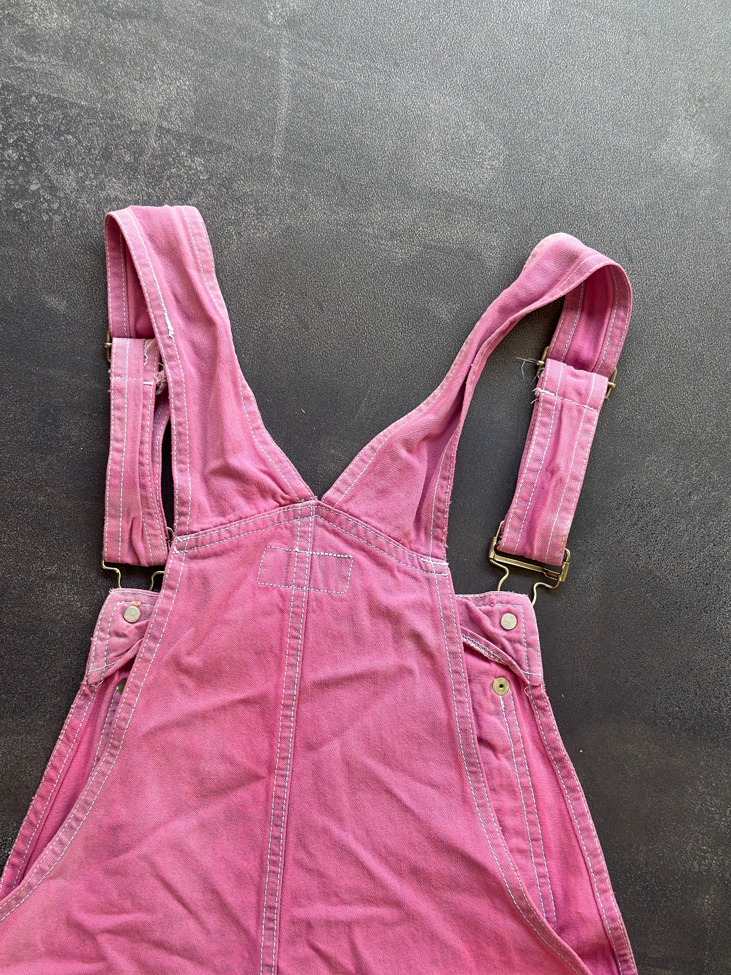 Vintage Pink Overalls (shorts)