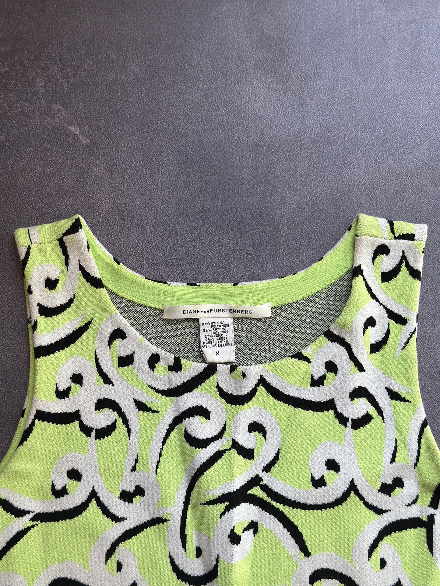 Designer DIANE von FURSTENBERG Green Mini Dress