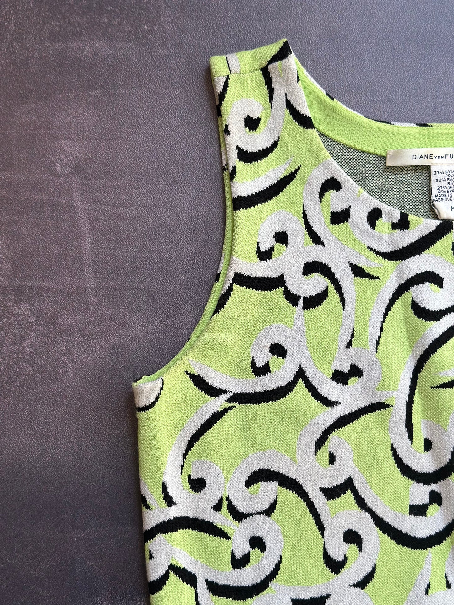 Designer DIANE von FURSTENBERG Green Mini Dress