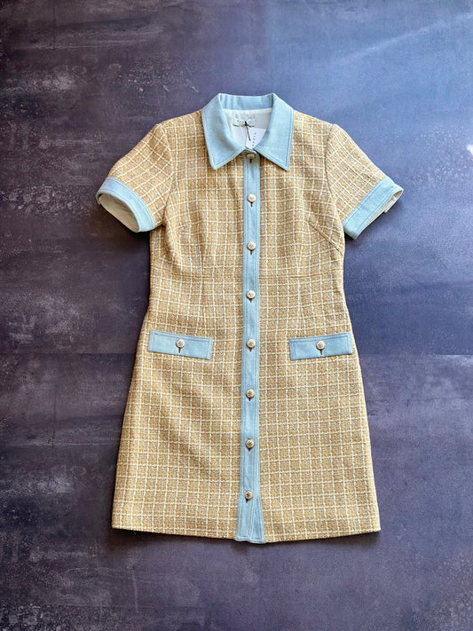Designer Sandro Twill Mini Dress w/ Tags