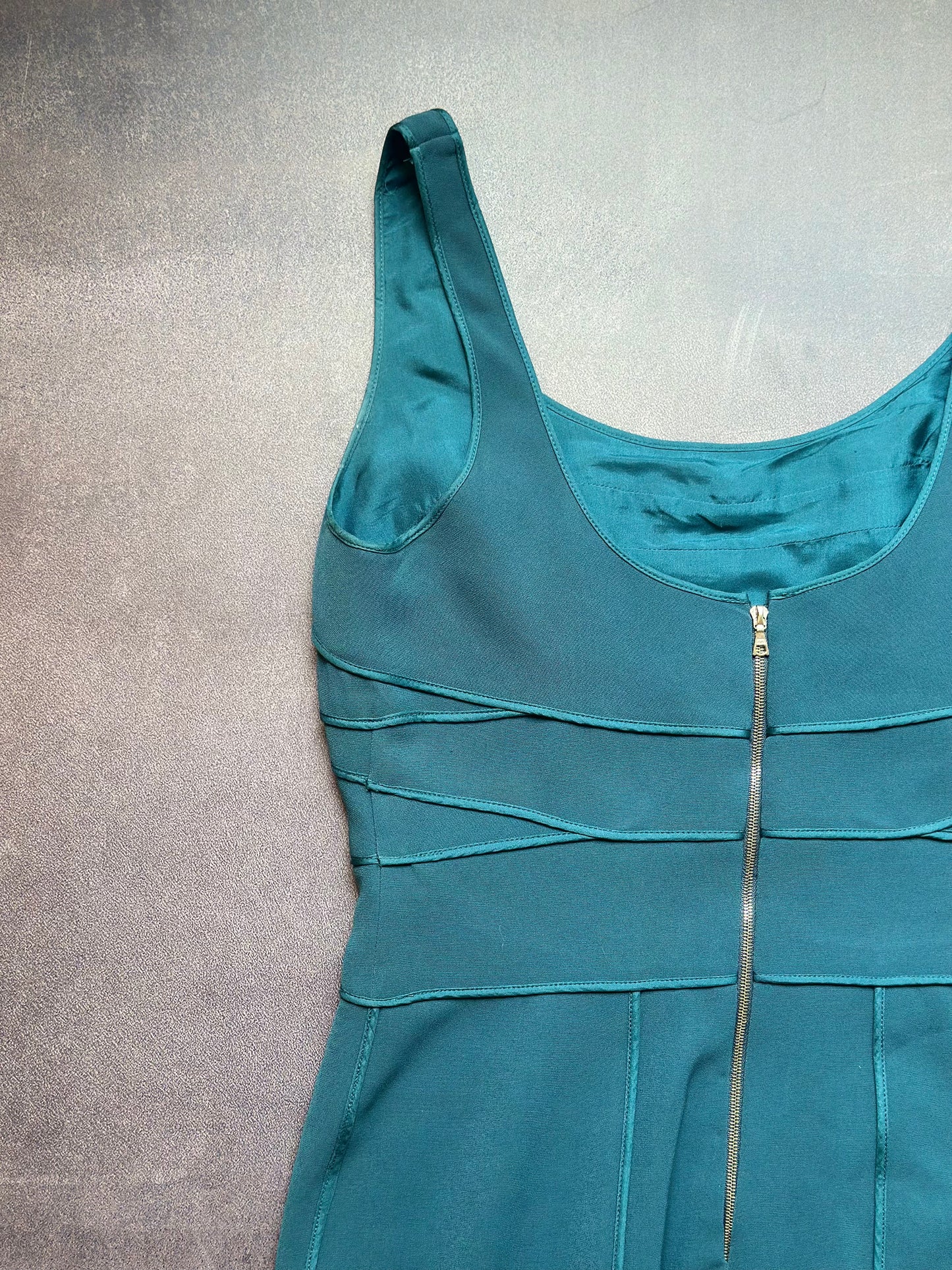 Designer Narciso Rodriguez Teal Mini Dress