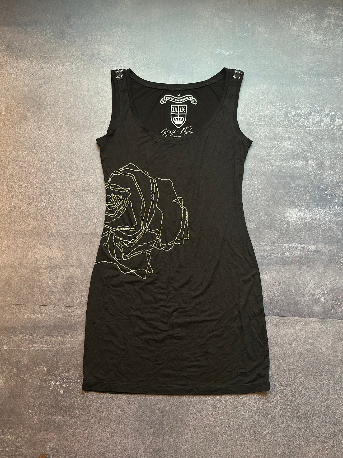 Designer Royal Underground Black Mini Dress