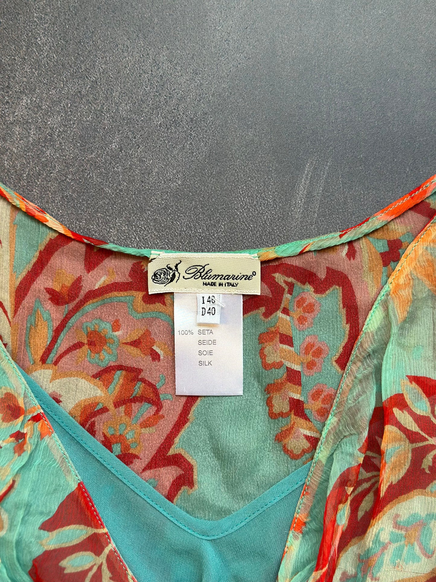 Designer Blumarine 100% Silk Mini Dress