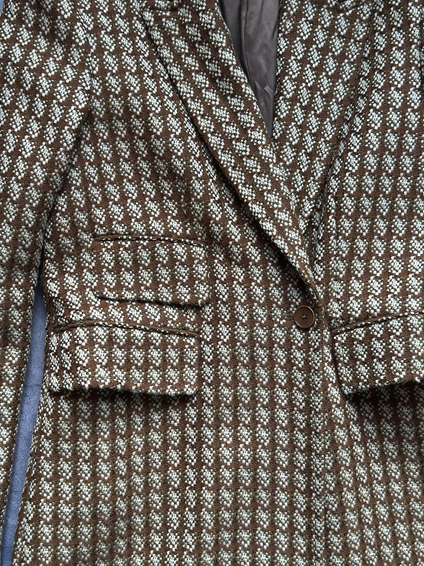 Vintage DKNY Brown Wool Long Coat