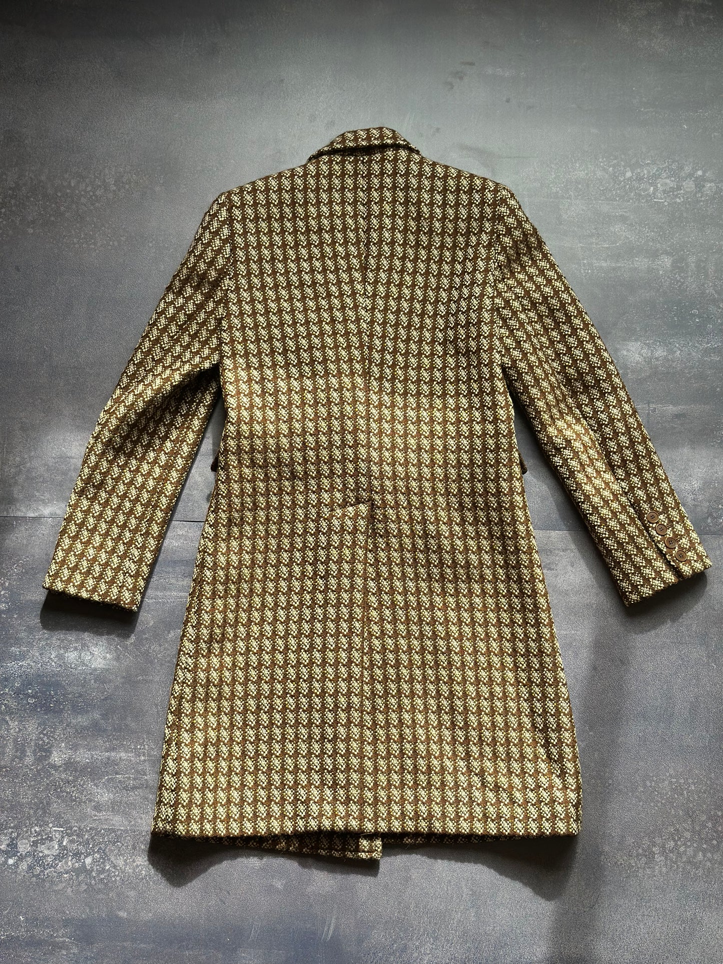 Vintage DKNY Brown Wool Long Coat