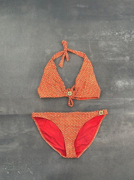 Designer Tory Burch Peach/Red Bikini