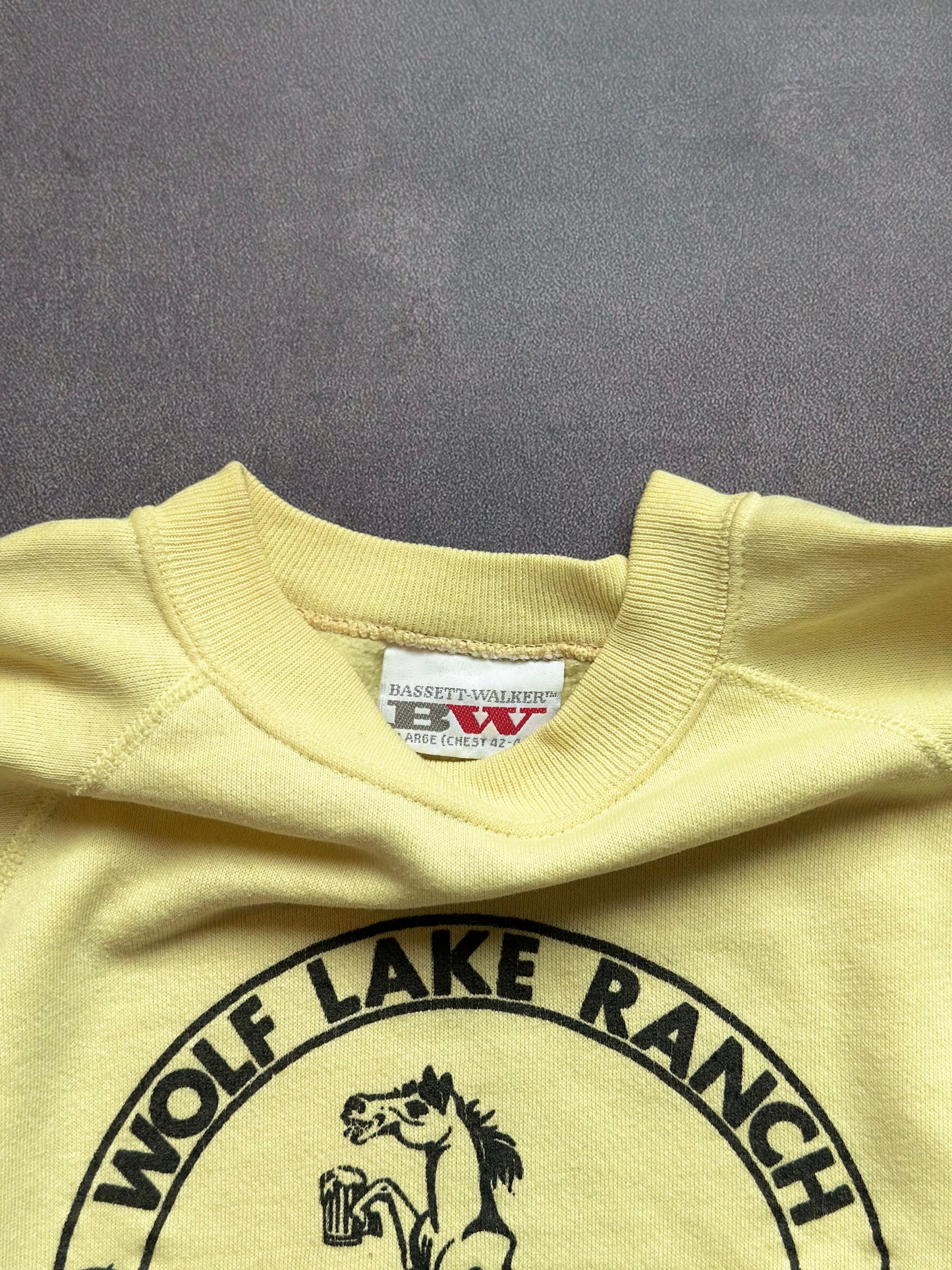 Vintage Yellow Wolf Lake Ranch Sweatshirt